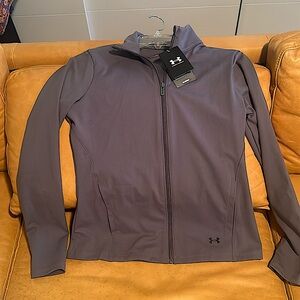 New Under Armour fitted gray motion jacket sz Med
